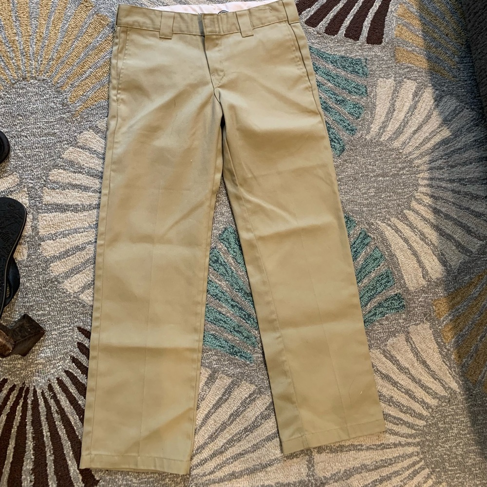 DICKIES SLIM STRAIGHT KHAKI PANTS